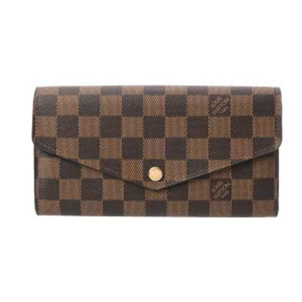 Louis Vuitton Damier Portefeuille Sarah Rose Pink Ballerine Canvas Long Wallet